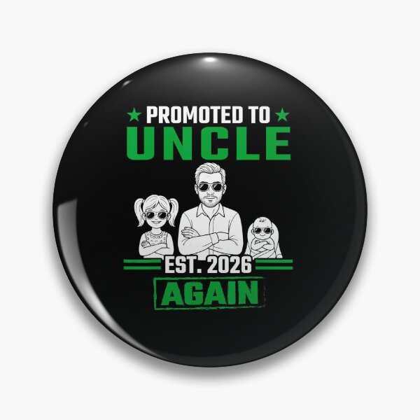 Item preview, Promoted to Uncle Again Est 2026 Funny New Baby Announcement designed and sold by zamiokaline.