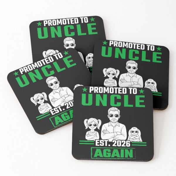 Item preview, Promoted to Uncle Again Est 2026 Funny New Baby Announcement designed and sold by zamiokaline.