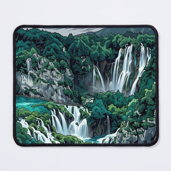Item preview, Plitvice Lakes Stormy Overcast Cliffs - Croatia designed and sold by SpiriTravels.