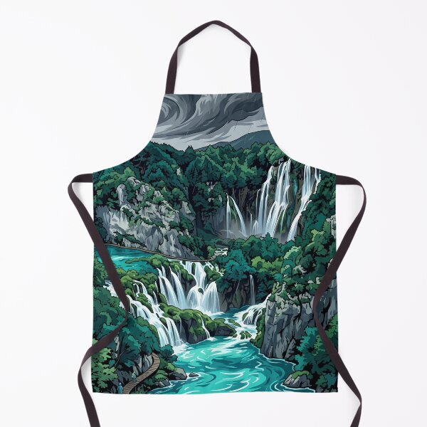 Item preview, Plitvice Lakes Stormy Overcast Cliffs - Croatia designed and sold by SpiriTravels.