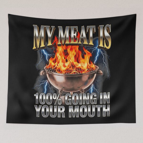 Item preview, Flaming BBQ Grill Joke With Wild Backyard Cookout Energy designed and sold by Masonixem.