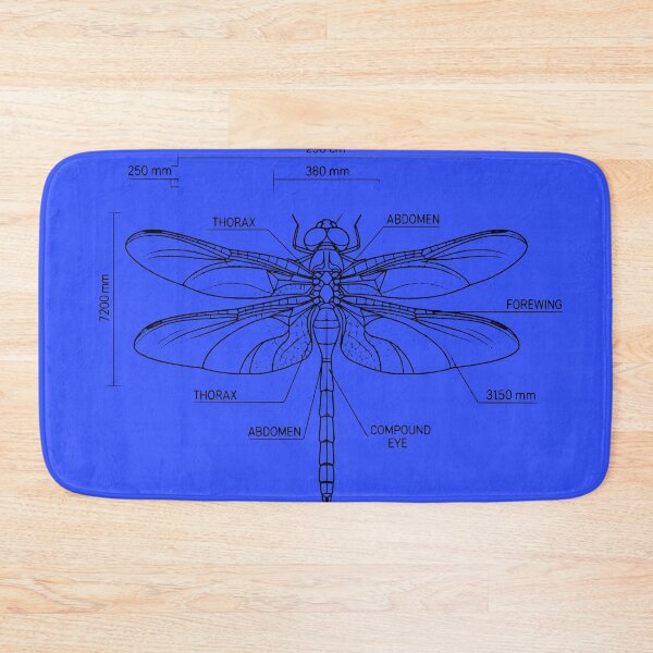Item preview, Dragonfly Anatomy Technical Blueprint Illustration designed and sold by MarVan-Prints.