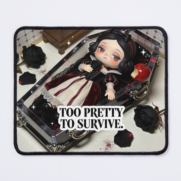 Item preview, Too Cute to Survive – Kawaii Chibi Gothic Snow White designed and sold by Panda LuL Art.