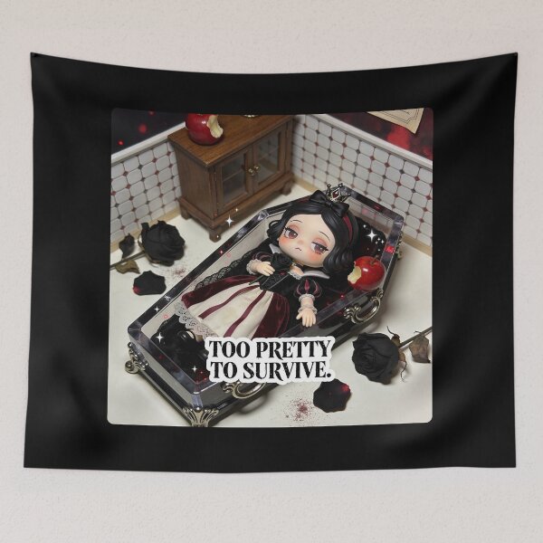 Item preview, Too Cute to Survive – Kawaii Chibi Gothic Snow White designed and sold by Panda LuL Art.