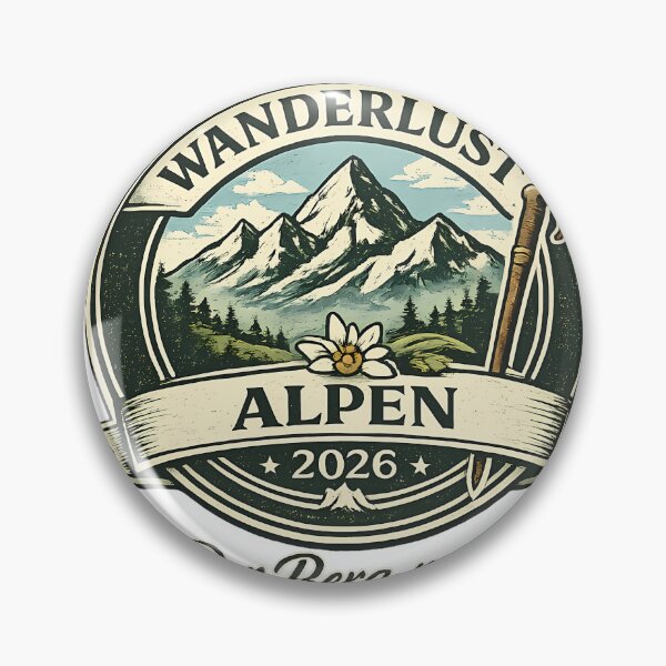 Item preview, Wanderlust Alps Hiking Mountain Vintage Tee designed and sold by Divertix.