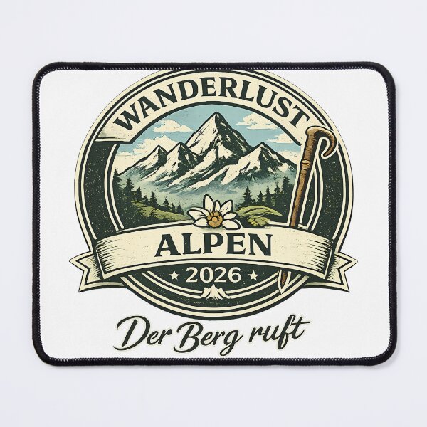 Item preview, Wanderlust Alps Hiking Mountain Vintage Tee designed and sold by Divertix.