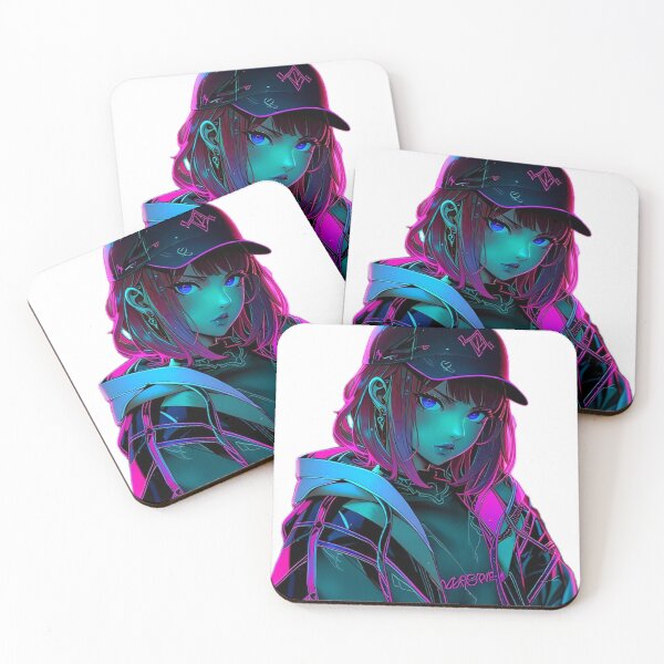 Item preview, Cyber Techwear Anime Girl Neon Street Style designed and sold by AnimDream .