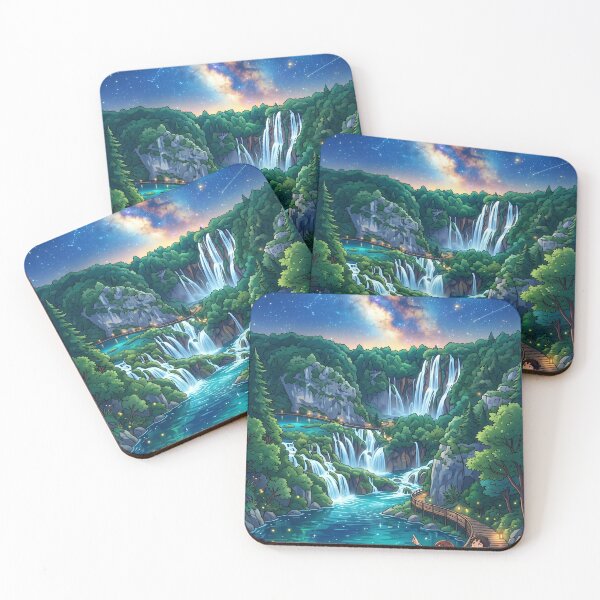 Item preview, Plitvice Lakes Cosmic Galaxy Night - Croatia designed and sold by SpiriTravels.
