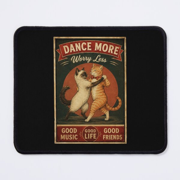 Item preview, Vintage Dancing Cats Art With Cozy Retro Music Hall Feeling designed and sold by ferminhays.