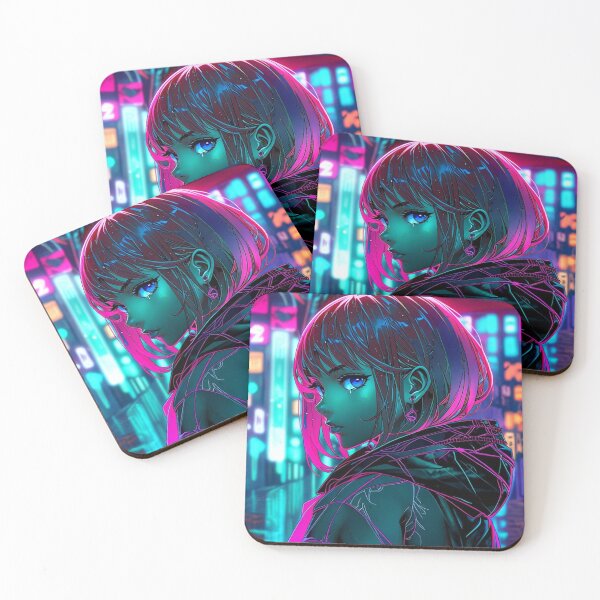 Item preview, Neon Cyberpunk Anime Girl Tokyo Nights designed and sold by AnimDream .