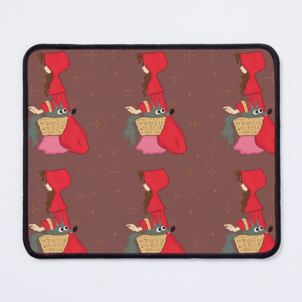 Item preview, Little Red — Fairy Tale Folk Art Illustration Red Riding Hood Wolf in Basket designed and sold by Whimsy Moth .