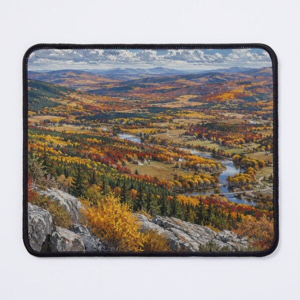 Item preview, Autumn River Valley Panorama Painting designed and sold by ENJ Art.