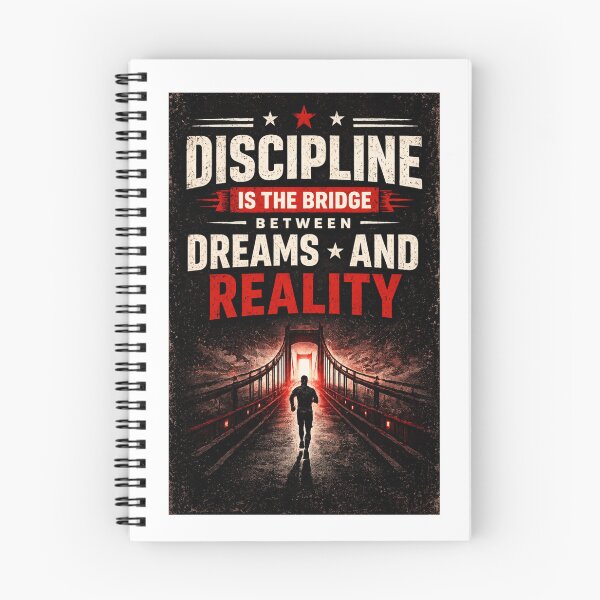 Item preview, Discipline Is The Bridge Between Dreams And Reality-Dark Motivation Design designed and sold by DomKo10.