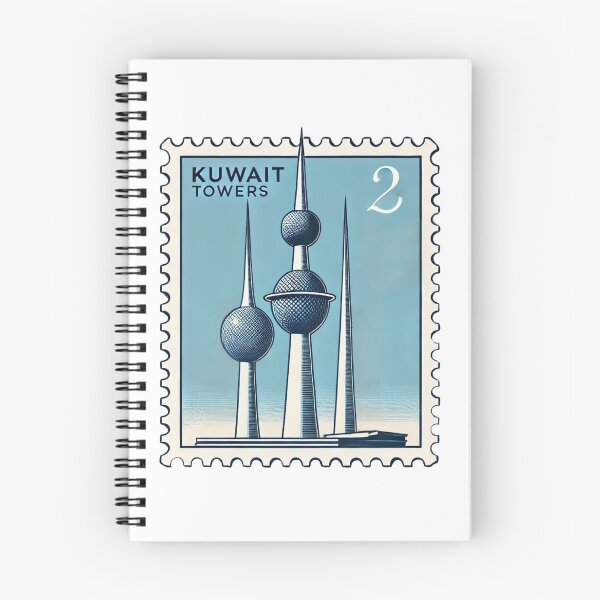 Item preview, Vintage Kuwait Towers Postage Stamp Art designed and sold by TooLocal.