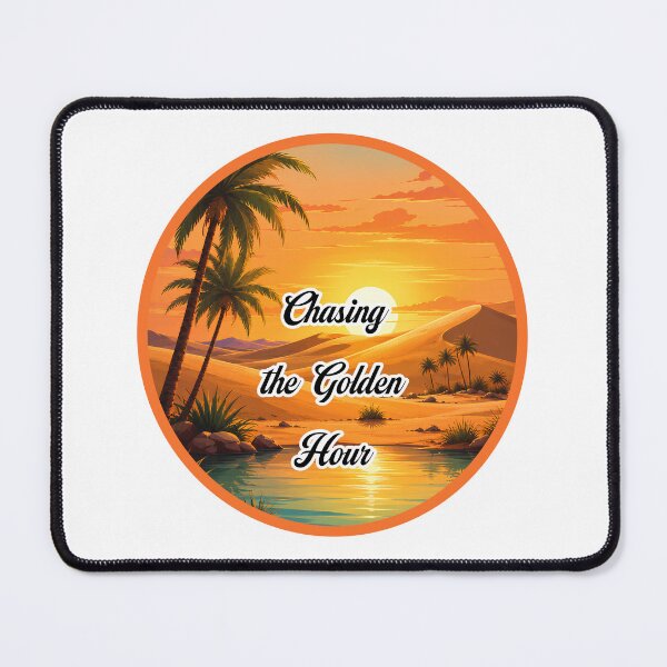 Item preview, Chasing the Golden Hour Sunset Desert Badge Design designed and sold by PixelParinda.