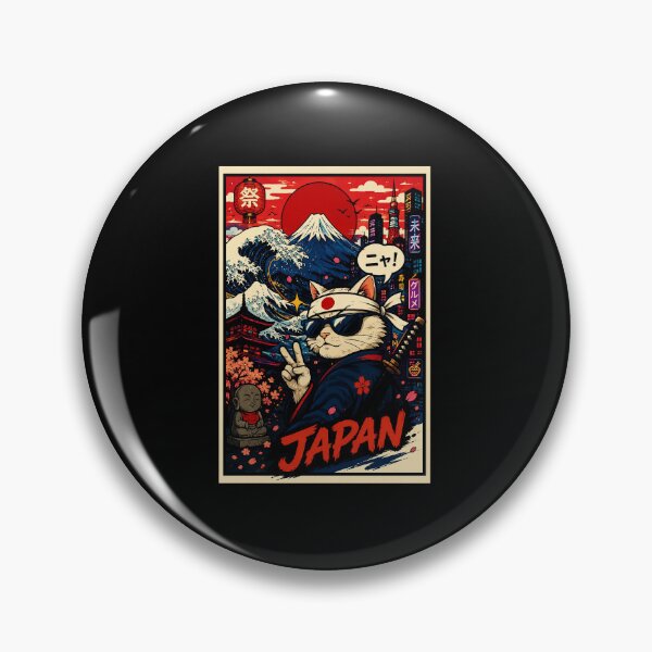 Item preview, Cool Samurai Cat Retro Japan Streetwave Anime Style designed and sold by eliramaison.