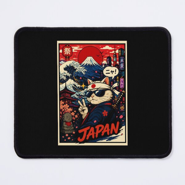 Item preview, Cool Samurai Cat Retro Japan Streetwave Anime Style designed and sold by eliramaison.