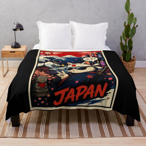 Item preview, Cool Samurai Cat Retro Japan Streetwave Anime Style designed and sold by eliramaison.