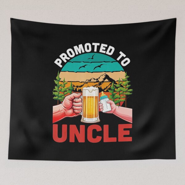Item preview, Promoted To Uncle Retro Beer Toast Sunset Family Celebration designed and sold by zamiokaline.