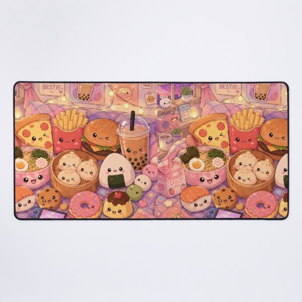 Item preview, Kawaii food pattern Cute Seamless Wallpaper designed and sold by Aramdesing.