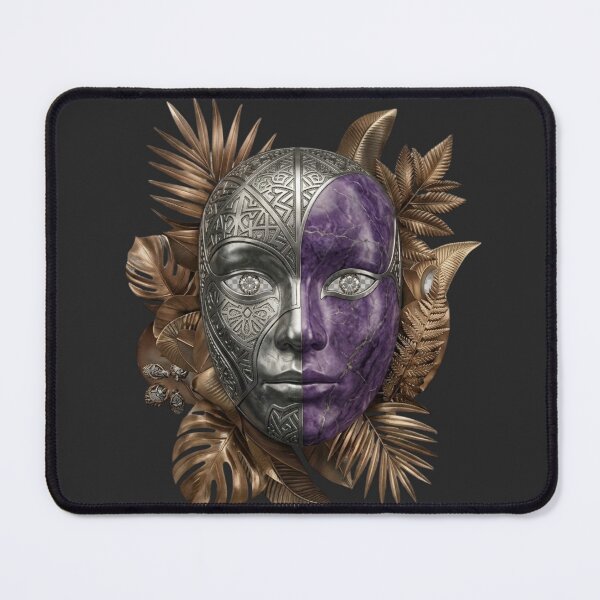 Item preview, Luxury Amethyst Mask Wall Art – Mythic Purple Fantasy Face Design designed and sold by MonaRose_Art.
