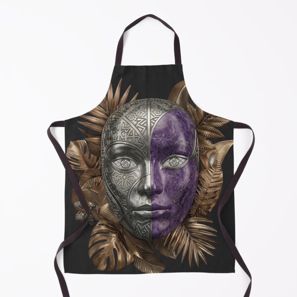 Item preview, Luxury Amethyst Mask Wall Art – Mythic Purple Fantasy Face Design designed and sold by MonaRose_Art.