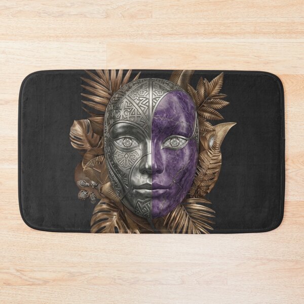 Item preview, Luxury Amethyst Mask Wall Art – Mythic Purple Fantasy Face Design designed and sold by MonaRose_Art.
