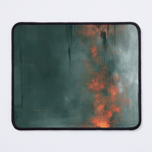 Item preview, Fiery Teal & Ember Explosion No.9 | Textured Abstract designed and sold by SlowRegardArt.