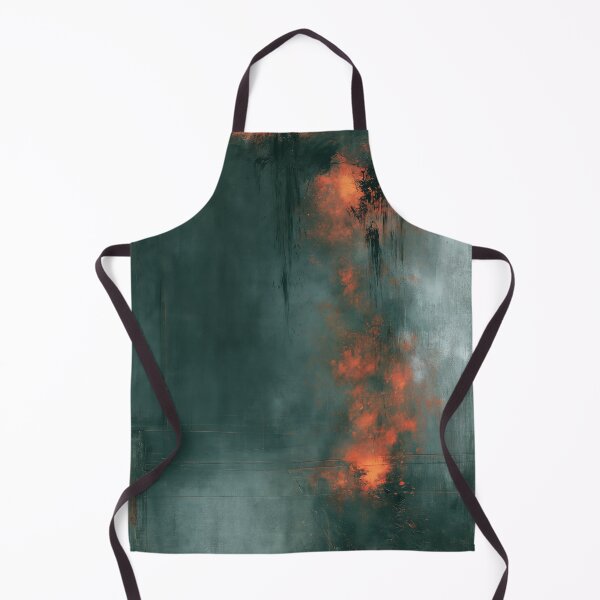 Item preview, Fiery Teal & Ember Explosion No.9 | Textured Abstract designed and sold by SlowRegardArt.