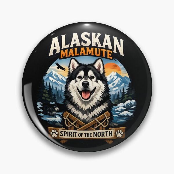 Item preview, Alaskan Malamute - Spirit of the North Mountain Wilderness Dog designed and sold by SidTastic .