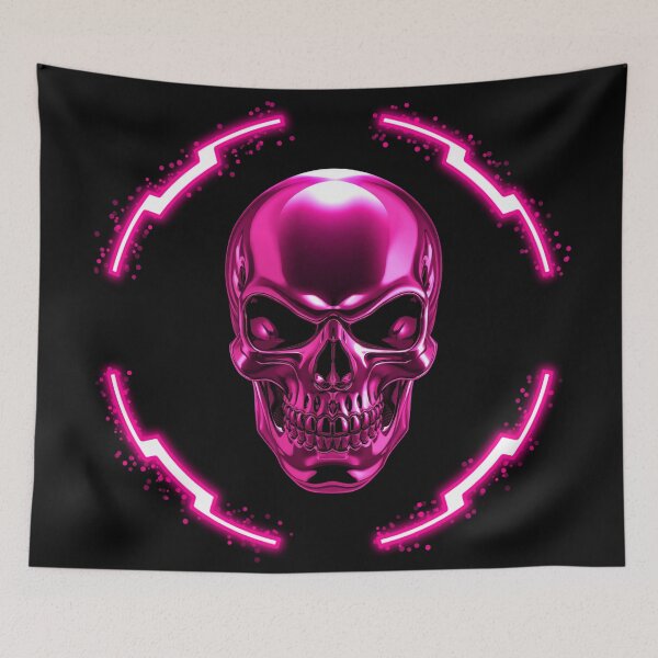 Item preview, Neon Reaper – Pink Cyberpunk Skull designed and sold by Mark Cannon.