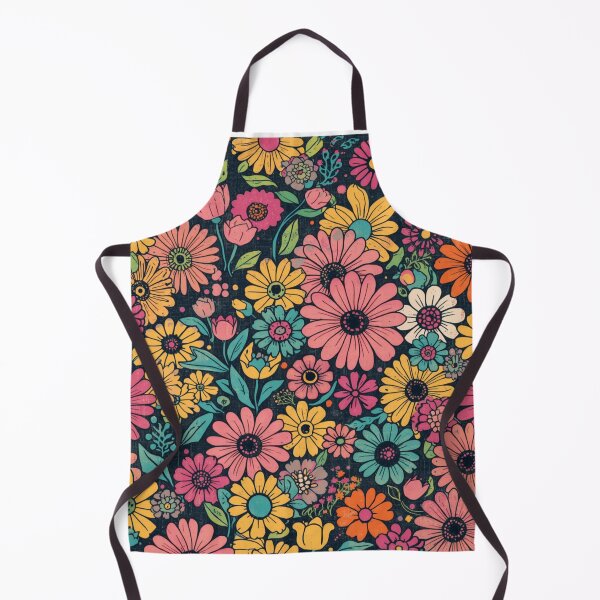 Item preview, Retro vibrant flowers designed and sold by uunaa.