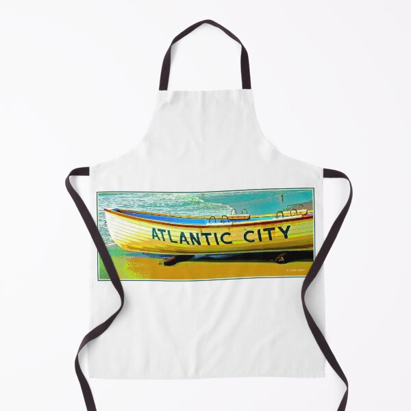 Item preview, Atlantic City, New Jersey, Lifeboat on the Beach by the Atlantic Ocean, 1993, Surf and Sand, Digital Illustration designed and sold by AMacGPhilly.