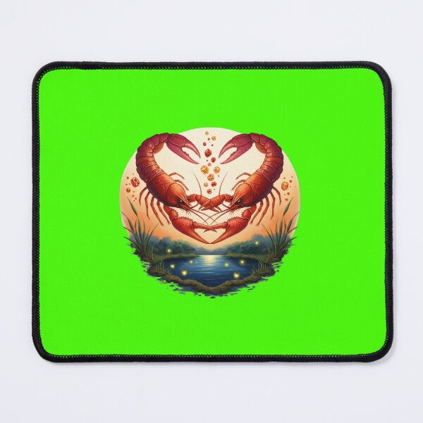 Item preview, Crawfish Heart Sunset Illustration designed and sold by AbanoubStore.