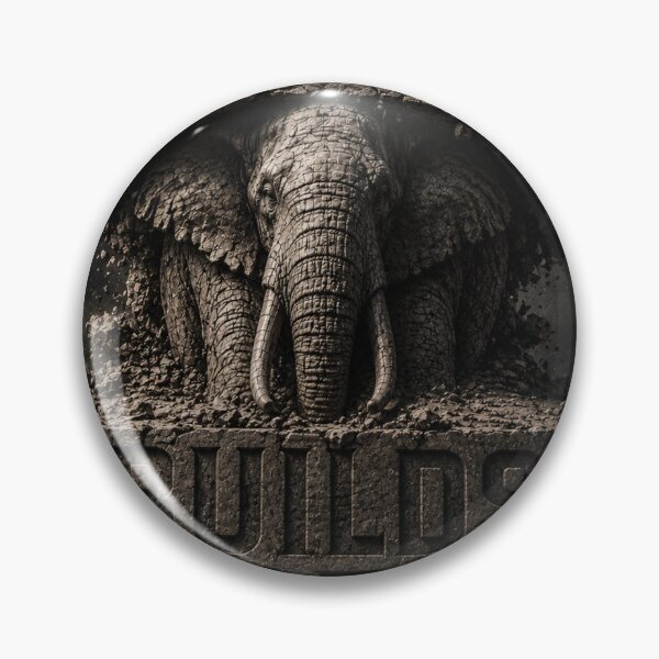 Item preview, Founder Resilience Pressure Builds Form Elephant Tectonic Noir Art Print designed and sold by SavannaStrikes.