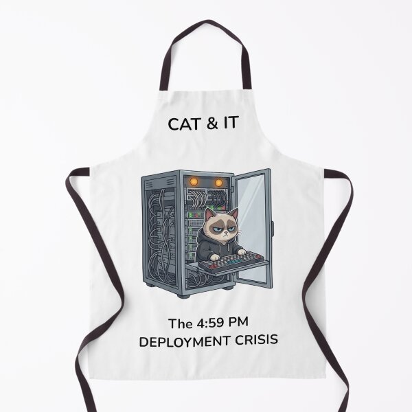 Item preview, Funny Developer Gift The 4:59 PM Deployment Crisis Cat  DevOps Humor Shirt Friday Deploy Programmer Gift designed and sold by Dev Mode.