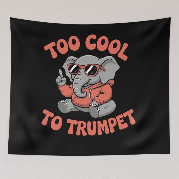 Item preview, Cool Elephant Wearing Hoodie - Too Cool To Trumpet Funny Quote designed and sold by anamul43.