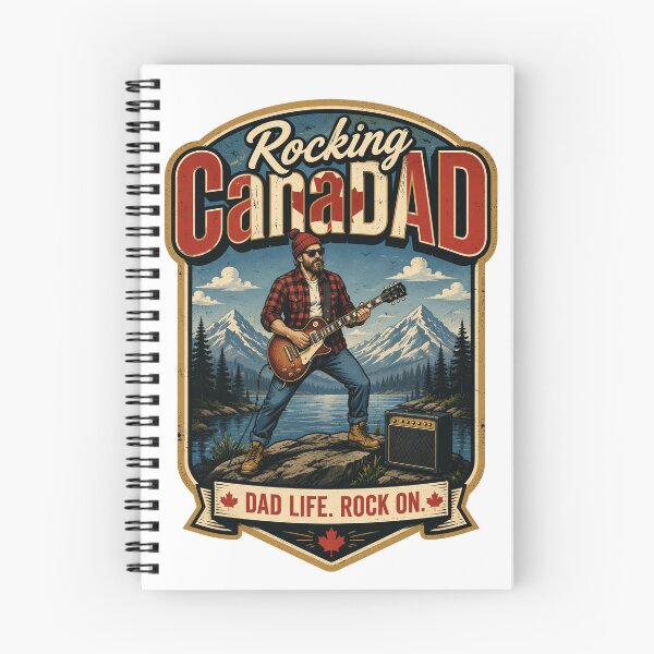 Item preview, Rocking CanaDAD Dad Life Rock On Retro Guitar Badge designed and sold by CanaDAD.Store.