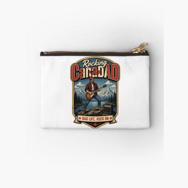 Item preview, Rocking CanaDAD Dad Life Rock On Retro Guitar Badge designed and sold by CanaDAD.Store.