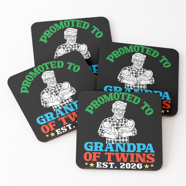 Item preview, Promoted To Grandpa Of Twins Est 2026 Funny Family Announcement designed and sold by zamiokaline.