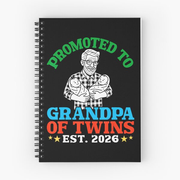 Item preview, Promoted To Grandpa Of Twins Est 2026 Funny Family Announcement designed and sold by zamiokaline.