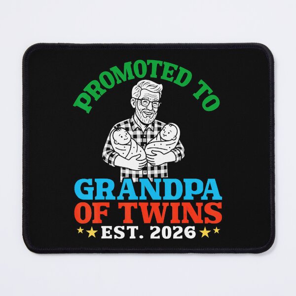 Item preview, Promoted To Grandpa Of Twins Est 2026 Funny Family Announcement designed and sold by zamiokaline.