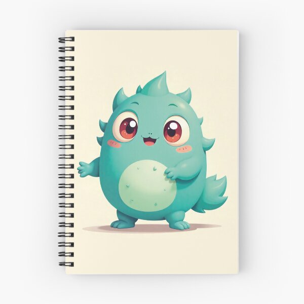Item preview, Green Kawaii Space Monster with Horns – Cute Alien Creature Design designed and sold by MerlinWear.