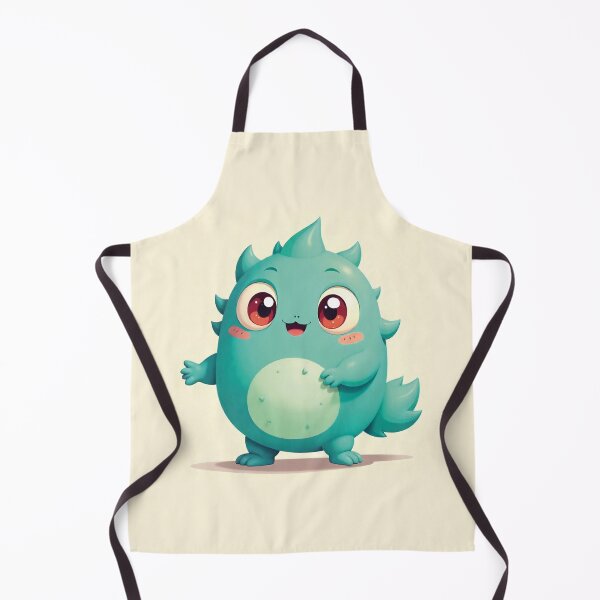 Item preview, Green Kawaii Space Monster with Horns – Cute Alien Creature Design designed and sold by MerlinWear.