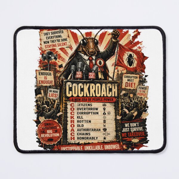 Item preview, COCKROACH Janata Party Satirical Political Poster designed and sold by ArtsyExplorer.