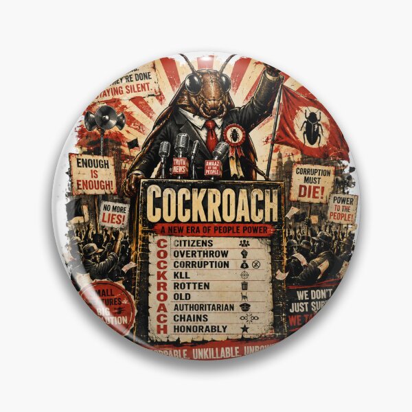 Item preview, COCKROACH Janata Party Satirical Political Poster designed and sold by ArtsyExplorer.