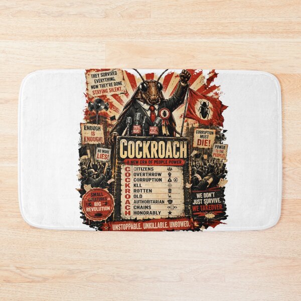 Item preview, COCKROACH Janata Party Satirical Political Poster designed and sold by ArtsyExplorer.