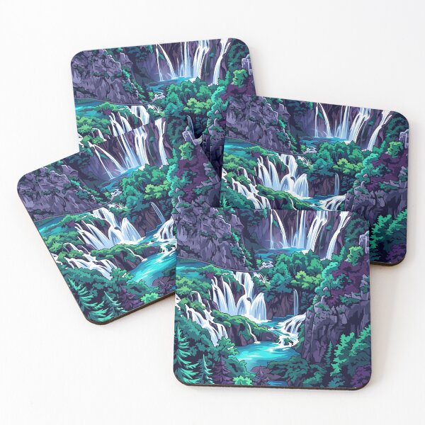 Item preview, Plitvice Lakes Stormy Twilight Waterfalls - Croatia designed and sold by SpiriTravels.