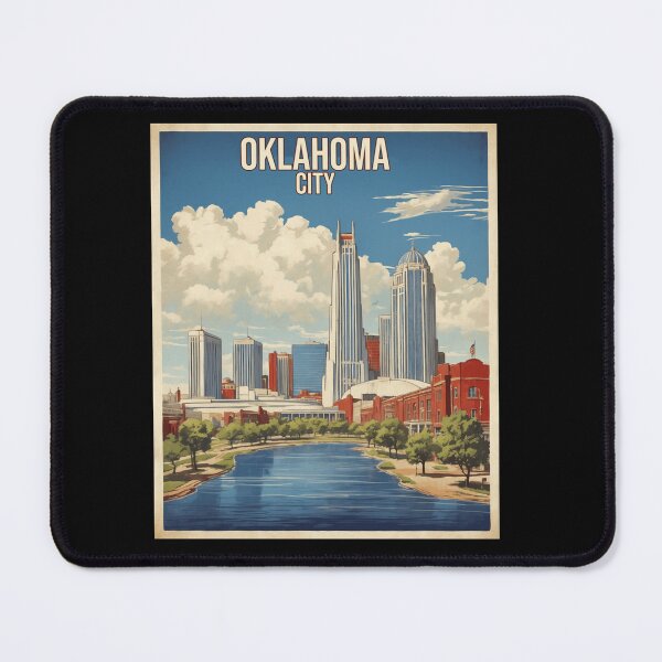 Item preview, Oklahoma Vintage Tourism Skyline Travel Graphic Poster Design designed and sold by JayiaGribbleu.