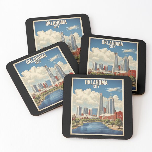 Item preview, Oklahoma Vintage Tourism Skyline Travel Graphic Poster Design designed and sold by JayiaGribbleu.